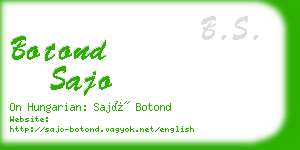 botond sajo business card